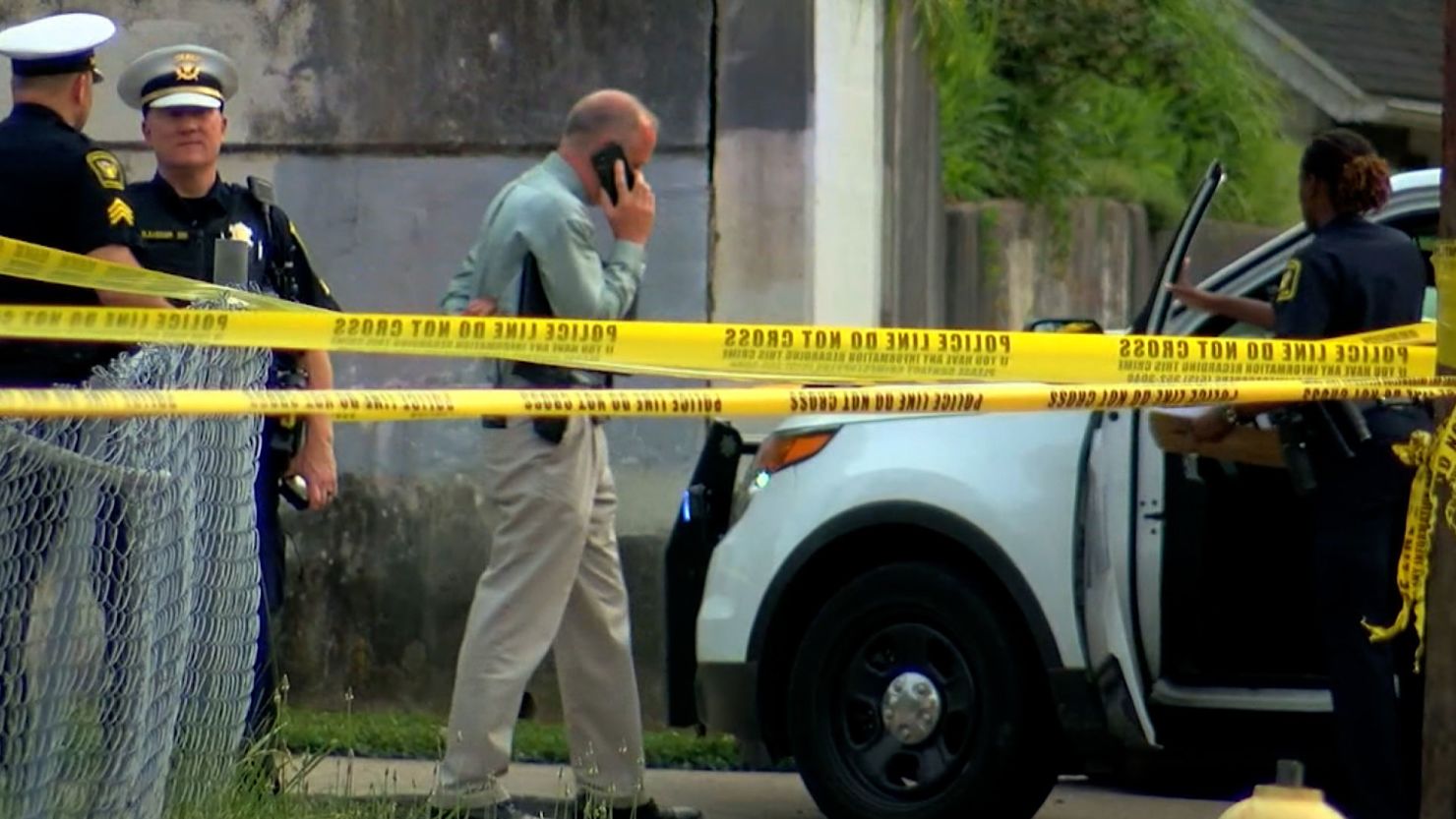 Authorities on the scene of a shooting that left four injured in Cincinnati, Ohio, on Saturday, June 12, 2021.