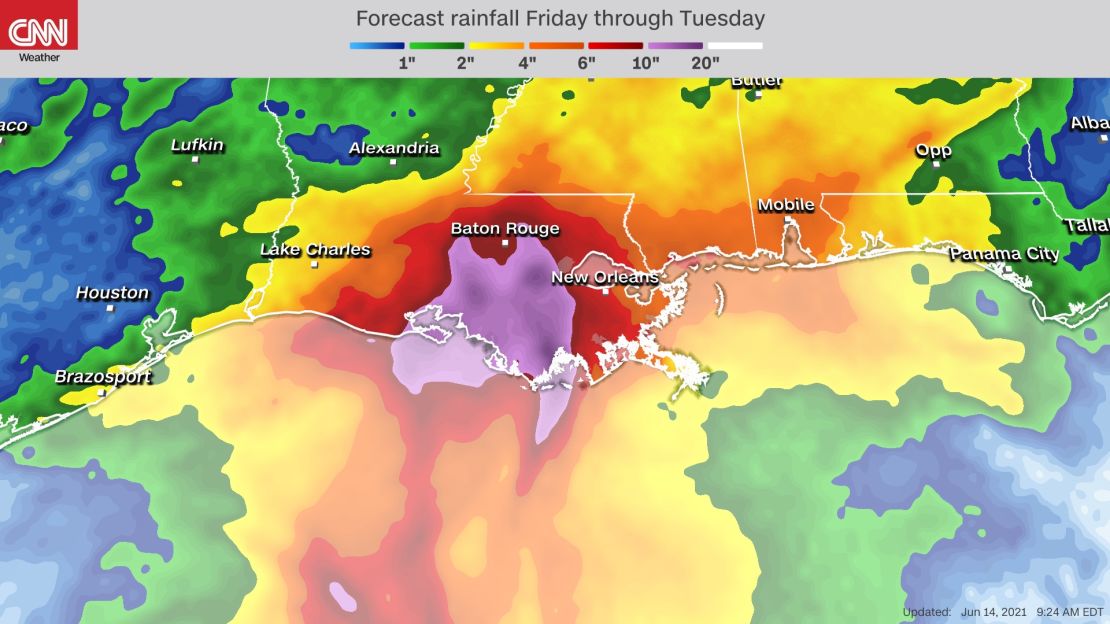 We could see more torrential rain across the Gulf Coast this weekend.