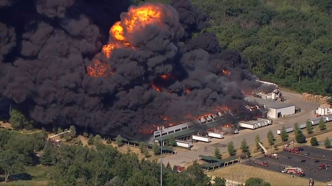 The cause of the fire at the Chemtool Inc. plant in Rockton, Illinois, is not yet known.