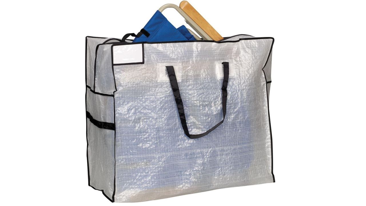 Home Essentials Gray Blanket Storage Bag