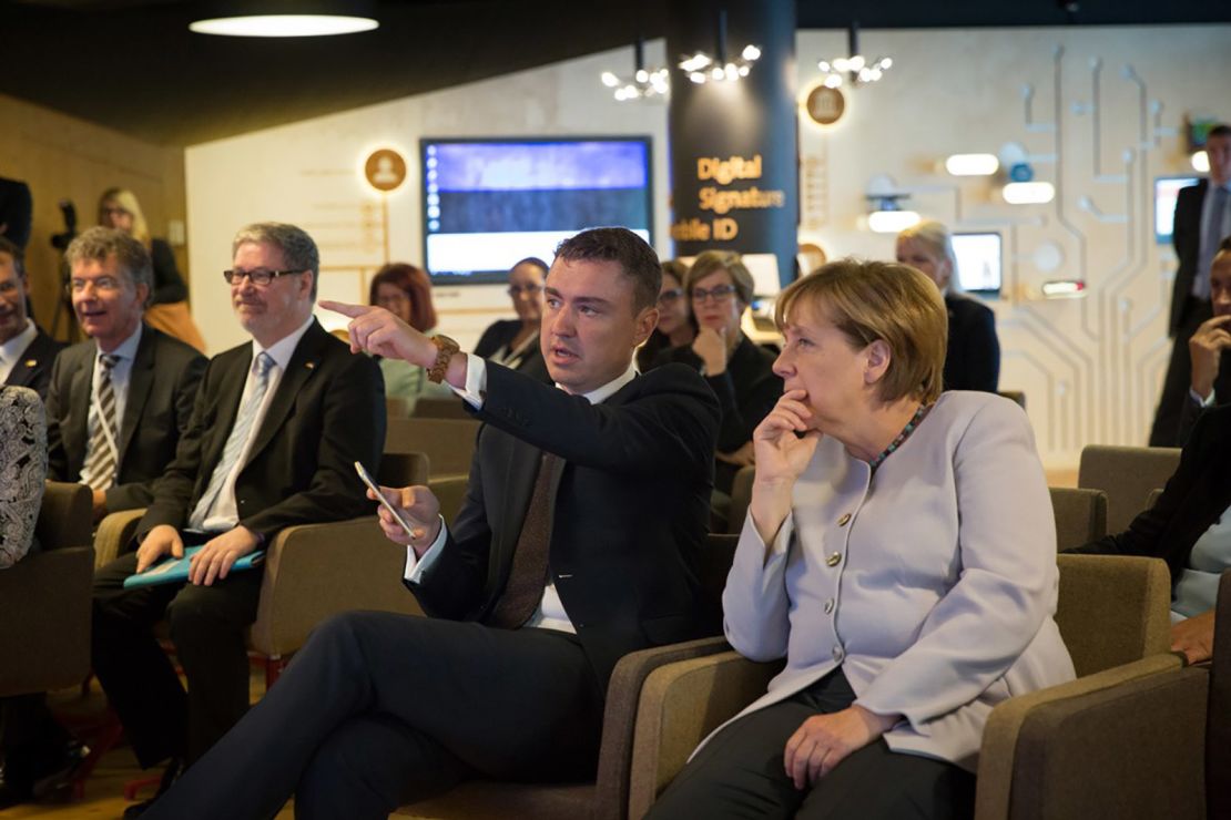 German Chancellor Angela Merkel became Estonian e-resident during her visit to Tallinn in 2016.