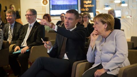 German Chancellor Angela Merkel became Estonian e-resident during her visit to Tallinn in 2016.