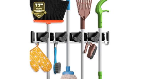 Wall mount mop/broom holder