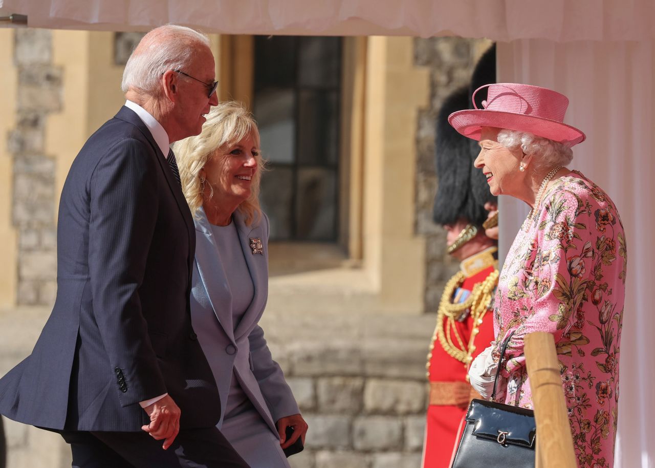 <strong>Joe Biden:</strong> Biden first met the Queen as a young senator in 1982. He returned nearly 40 years later, after his first G7 summit as President. They held private talks inside Windsor Castle, and Biden later said he wished he could have spoken to her longer. "She was very generous," Biden said. He said he did not think she'd be insulted if he said she "reminded me of my mother in terms of the look of her and the generosity."