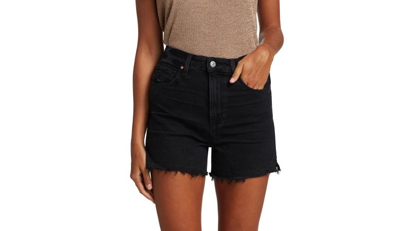 jean black shorts