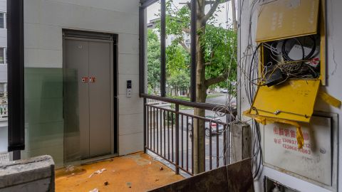 The Chinese government offers incentives to retrofit old apartment blocks.