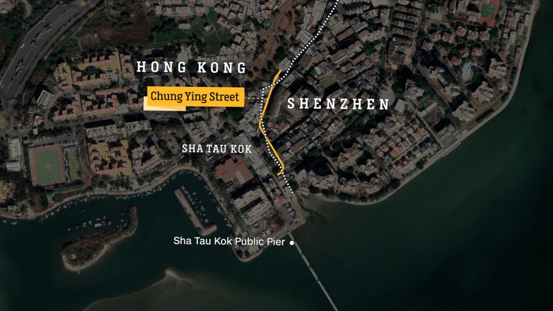 hong kong shenzhen cross border love pandemic hk map chung ying street