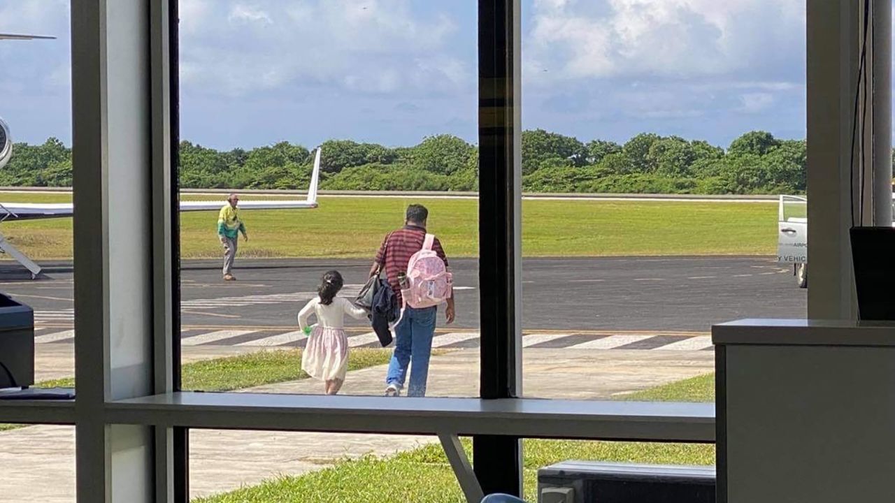 Nades and Kopika flew from Christmas Island on Tuesday to reunite with the rest of the family in Perth, Australia.