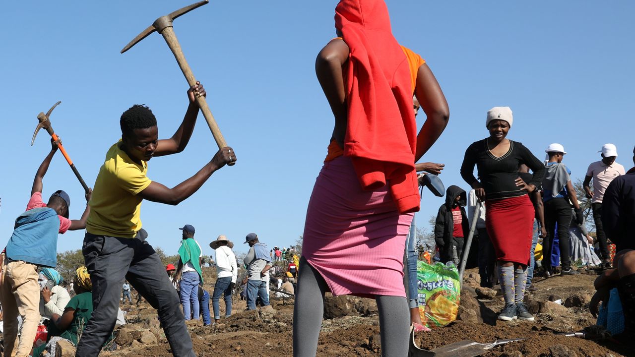 Fortune seekers flock to the village of KwaHlathi, in KwaZulu-Natal province, South Africa, in search of what they believe to be diamonds.