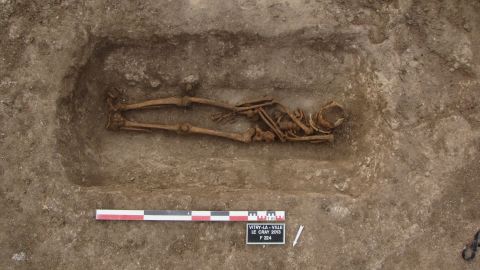 This grave was found in northern France. Photograph courtesy of Éveha-Études et valorisations archéologiques.