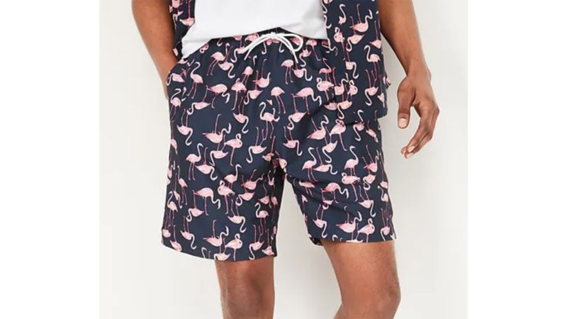 mens printed swim trunks