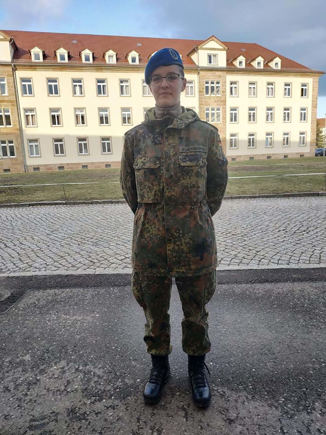 Judith Ederberg, 20, is a medical student in the German Bundeswehr.
