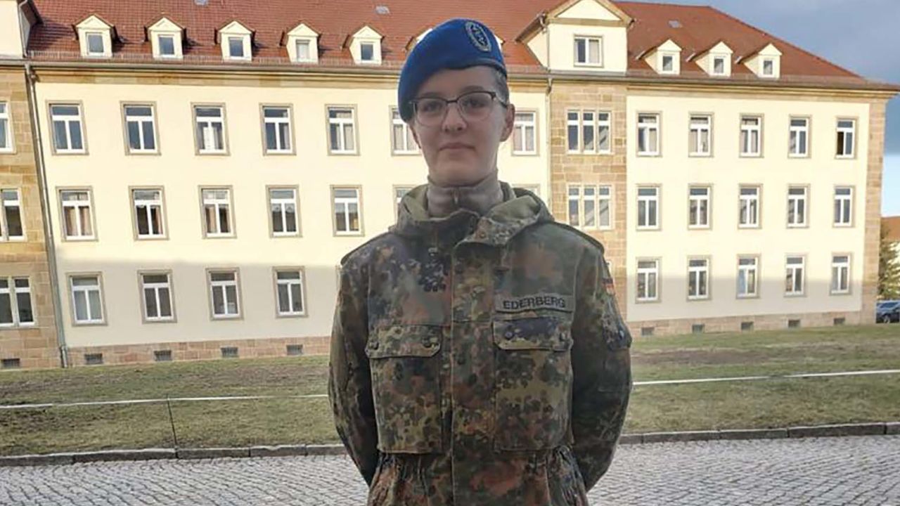Judith Ederberg, 20, is a medical student in the German Bundeswehr.