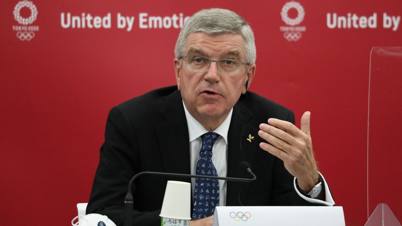 IOC President Thomas Bach speaks during a press conference in Tokyo on November 16, 2020. Within the last few months, the United for Navid Campaign has been writing to Bach, calling for immediate action to be taken against the NOC of Iran. 
