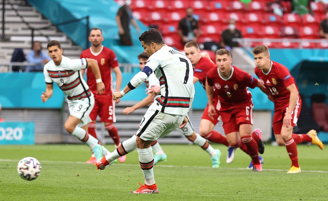 Cristiano Ronaldo makes history after scoring a late penalty. 