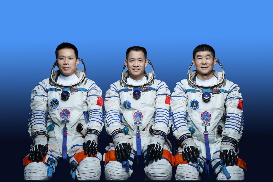 China sent three astronauts -- Tang Hongbo, Nie Haisheng, Liu Boming -- into space in June for a three-month mission on its space station, Tiangong.
