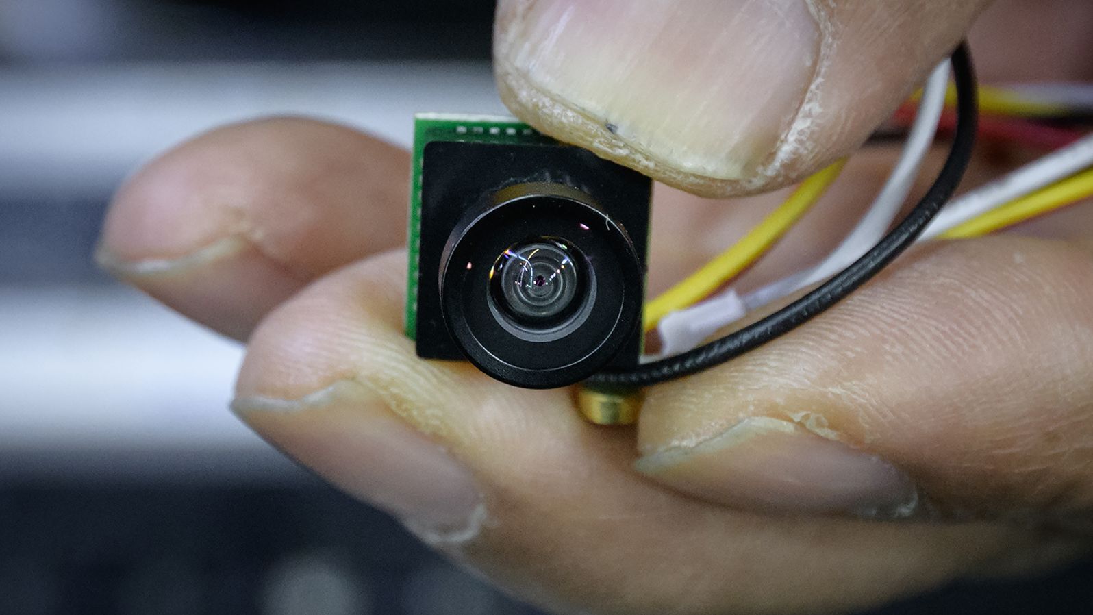 A miniature camera unit like the ones used in spycams in a store in Seoul, South Korea, on March 26.