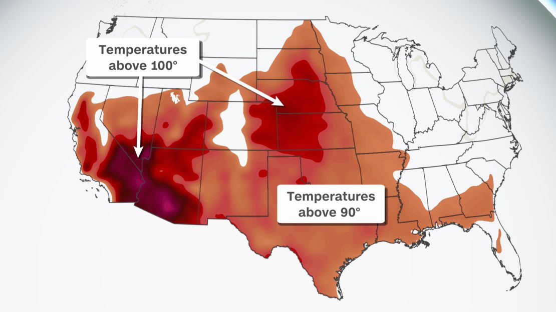 weather above 90 degrees