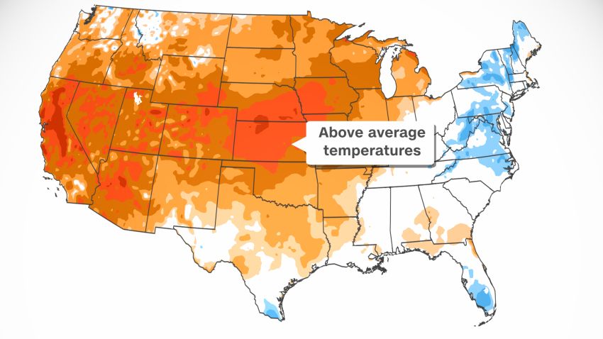 weather above average temperatures