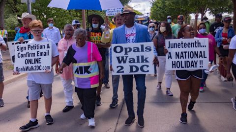 At 89-years-old, Lee pledged to walk from her home in Texas to Washington, DC, to make Juneteenth a federal holiday.