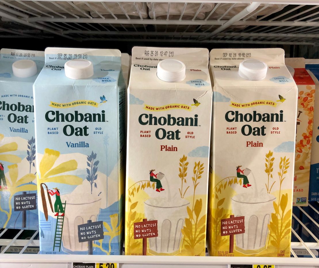 Chobani sells oat milk under the Chobani brand.