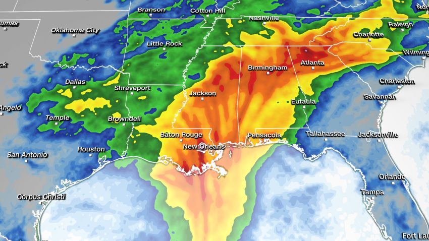 Heavy rainfall later this week from new tropical system in the Gulf