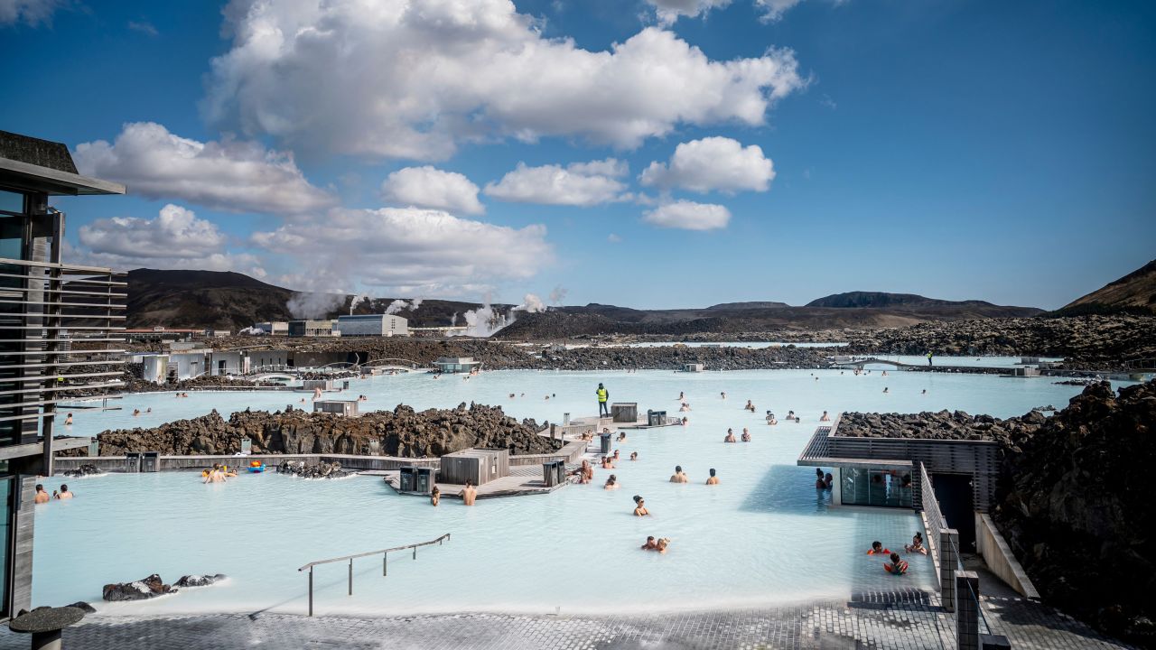 The Blue Lagoon, a geothermal spa in Reykjavik, is a popular site. Tourism is picking up in Iceland, which is welcoming vaccinated international travelers.