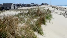 A view of Madaket Beach on April 25, 2020 in Nantucket, Massachusetts. The local government is discouraging visitors and seasonal residents from coming to the island due to the COVID-19 (coronavirus) pandemic. Nantucket Cottage Hospital has just 14 beds, and has tested 10 positive cases on the island so far.  