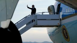 President Joe Biden boards Air Force One at Geneva Airport in Geneva, Switzerland, Wednesday, June 16, 2021. Biden is returning to Washington as he wraps up his trip to Europe. (AP Photo/Patrick Semansky)