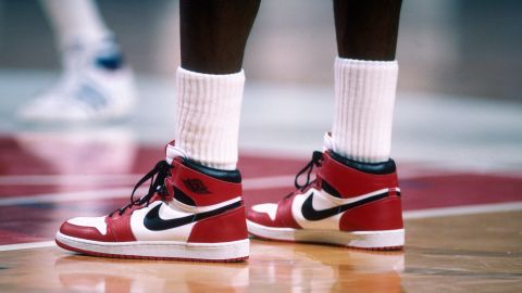 Jordan's first signature shoe -- the "Air Jordan" -- was a huge success for Nike.