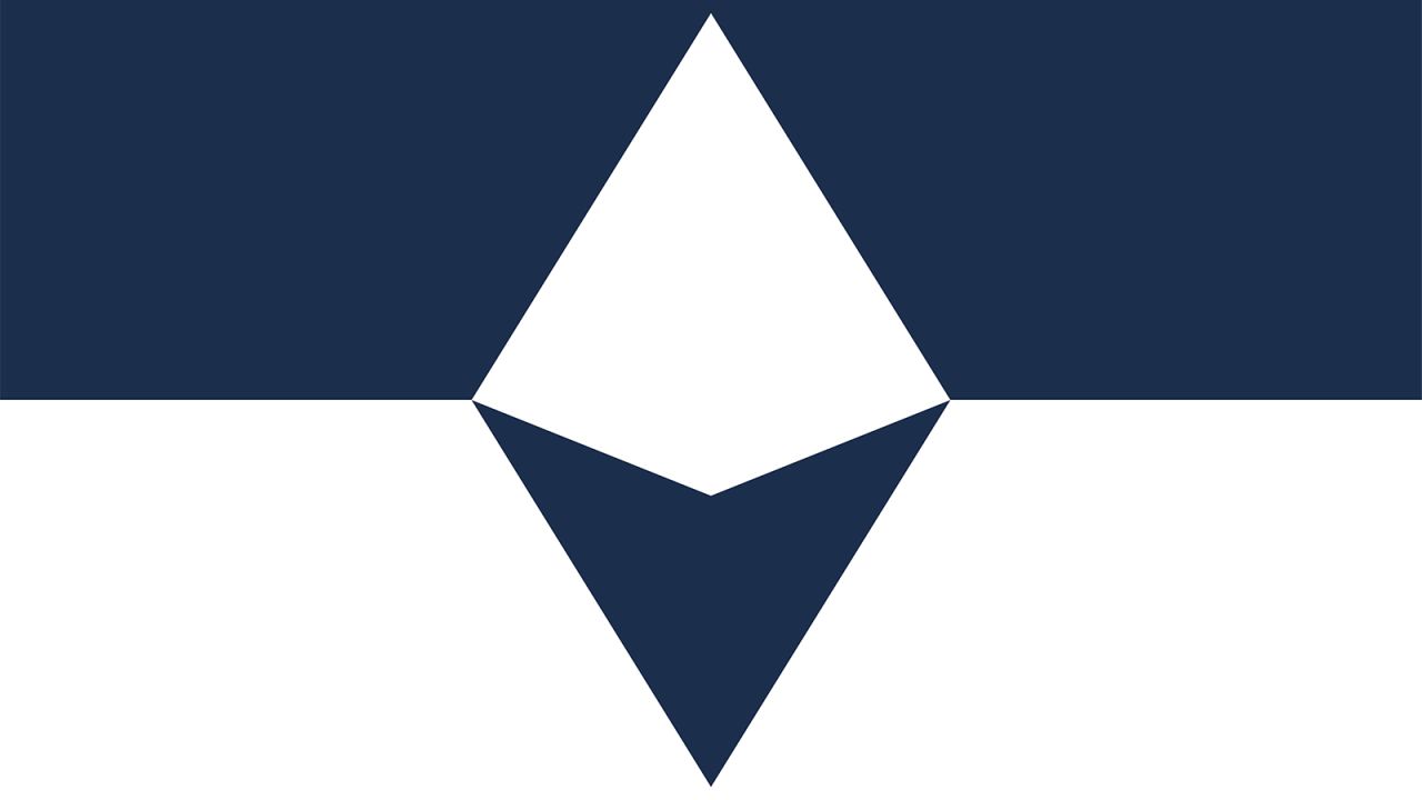 The "True South" flag Townsend designed to represent Antarctica