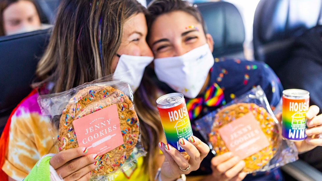 With most in-person celebrations canceled thiis year, "We decided to take the Pride parades to the skies," Alaska Airlines tells CNN Travel. 