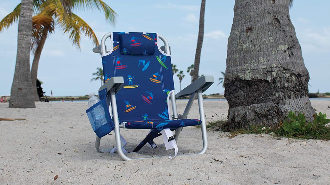 Rio Beach Kids' 5-Position Lay-Flat Backpack Folding Beach Chair