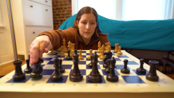 Jessica Lauser, 41, has been playing chess since she was in second grade. 
