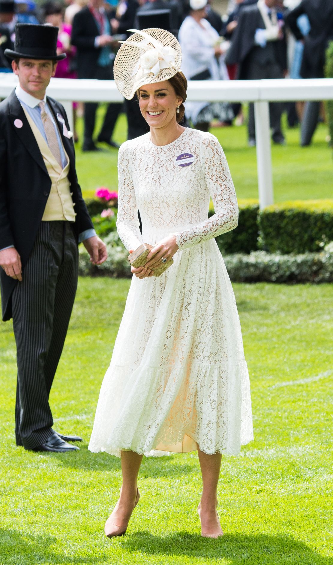 Catherine, Duchess of Cambridge arrives for day two of Royal Ascot.