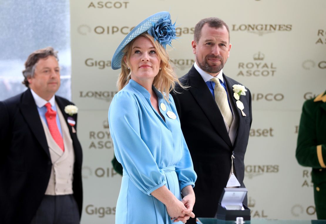File photo of Peter and Autumn Phillips at Royal Ascot in 2019