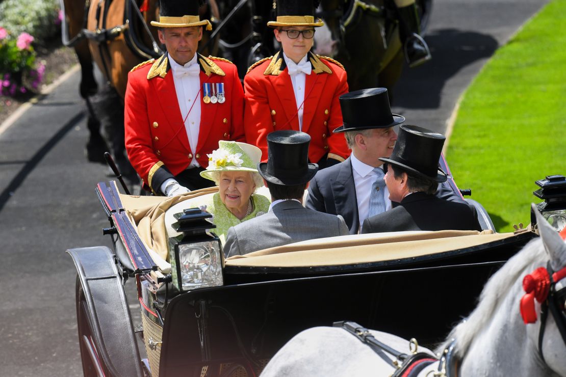 The Queen at Royal Ascot with son Prince Andrew in 2019