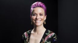 MILAN, ITALY - SEPTEMBER 23: The Best FIFA Women's Player Award finalist Megan Rapinoe of Reign FC and United States poses for a portrait in the photo booth prior to The Best FIFA Football Awards 2019 at Excelsior Hotel Gallia on September 23, 2019 in Milan, Italy. (Photo by Michael Regan - FIFA/FIFA via Getty Images)