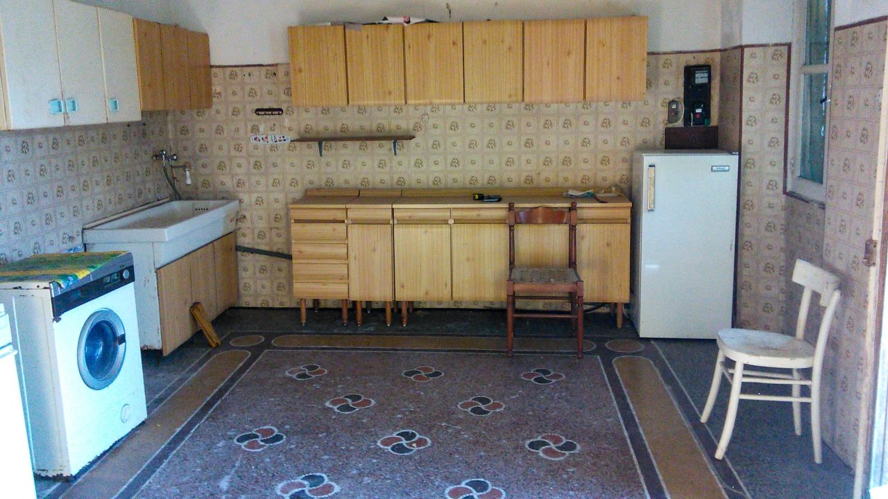 Patrick says he ripped out the 'dreadful' old kitchenette.