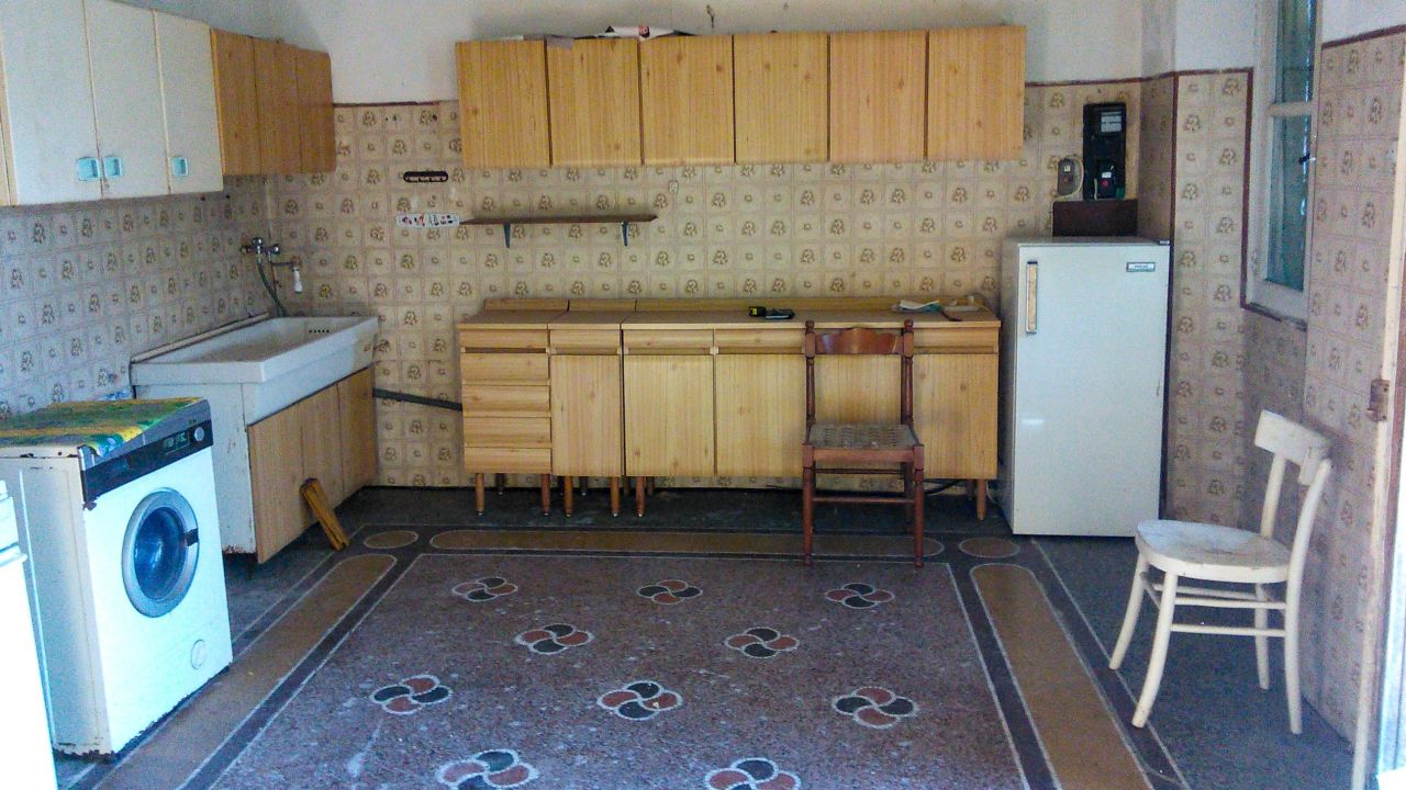 Patrick says he ripped out the 'dreadful' old kitchenette.