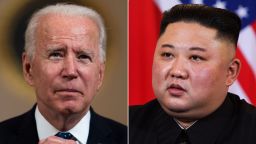 Joe Biden and Kim Jong Un