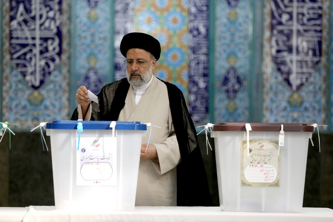 Raisi, the frontrunner, asked all Iranians to come to the polls "to solve the problems." 