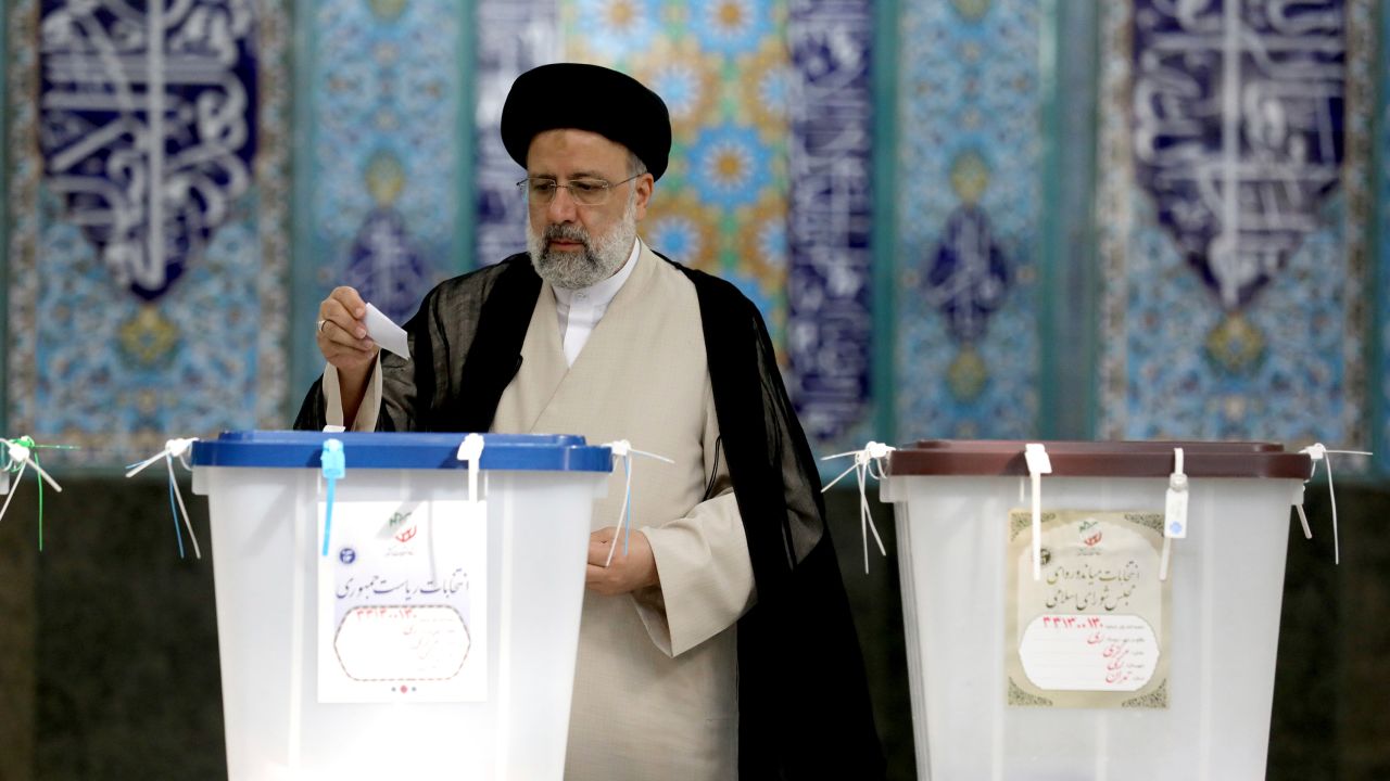 Raisi, the frontrunner, asked all Iranians to come to the polls "to solve the problems." 
