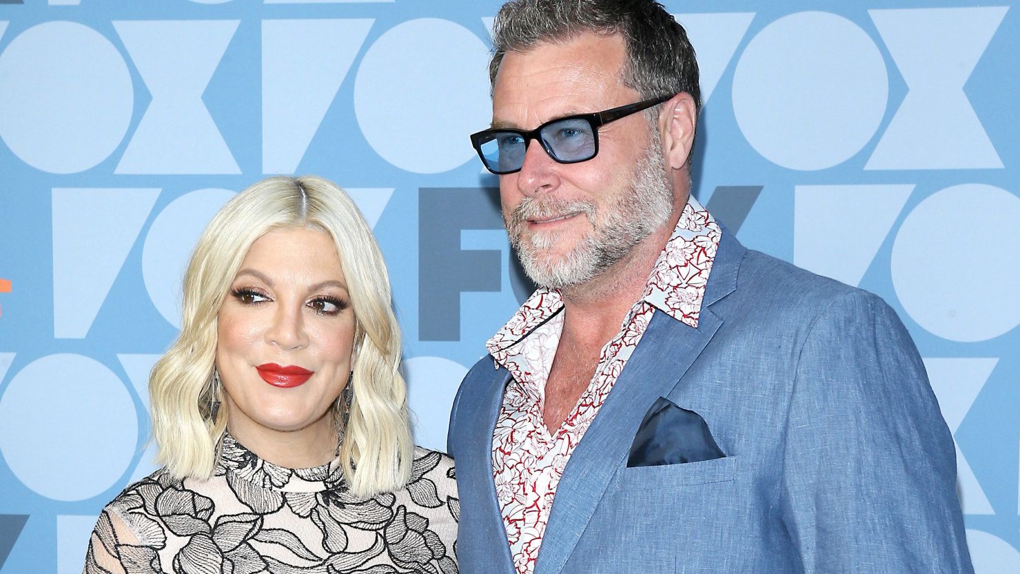 Tori Spelling and her husband Dean McDermott attend the FOX Summer TCA 2019 All-Star Party at Fox Studios on August 7, 2019 in Los Angeles. 