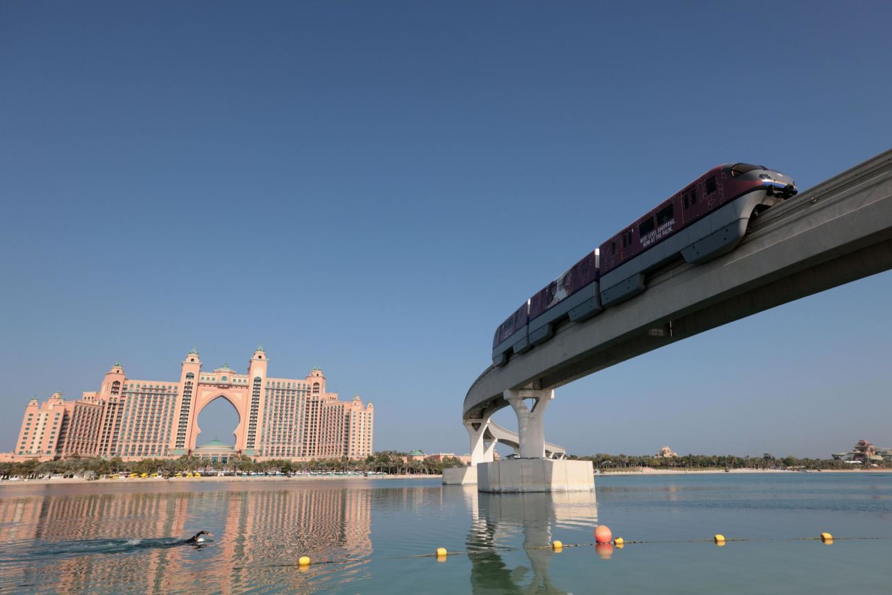 Palm Jumeirah also boasts the first monorail in the Middle East, which opened in April 2009, and connects the Palm to Dubai's mainland.
