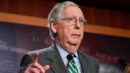 Senate Minority Leader Mitch McConnell (R-KY) speaks about his opposition to S. 1, the "For The People Act" on June 17, 2021 in Washington, DC. 