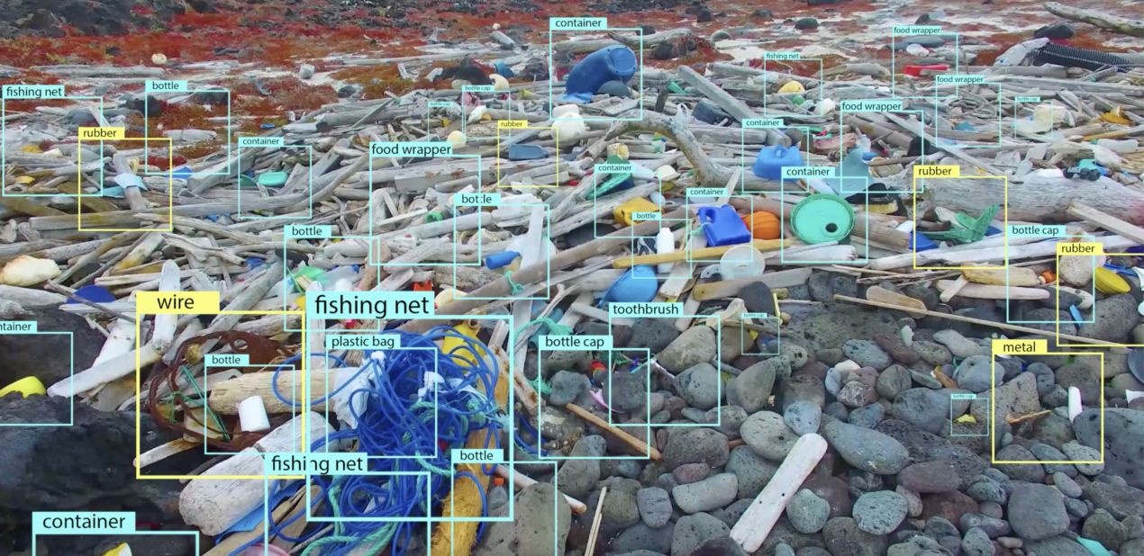 Ellipsis has developed software that uses image recognition to identify the type of plastic. The company says it's able to automatically detect 47 categories of trash items with more than 95% accuracy. 