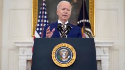 President Joe Biden speaks about reaching 300 million COVID-19 vaccination shots, in the State Dining Room of the White House, Friday, June 18, 2021, in Washington. 