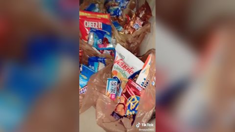 Some of the food items Maya Nepos delivered to the homeless community in St. Louis