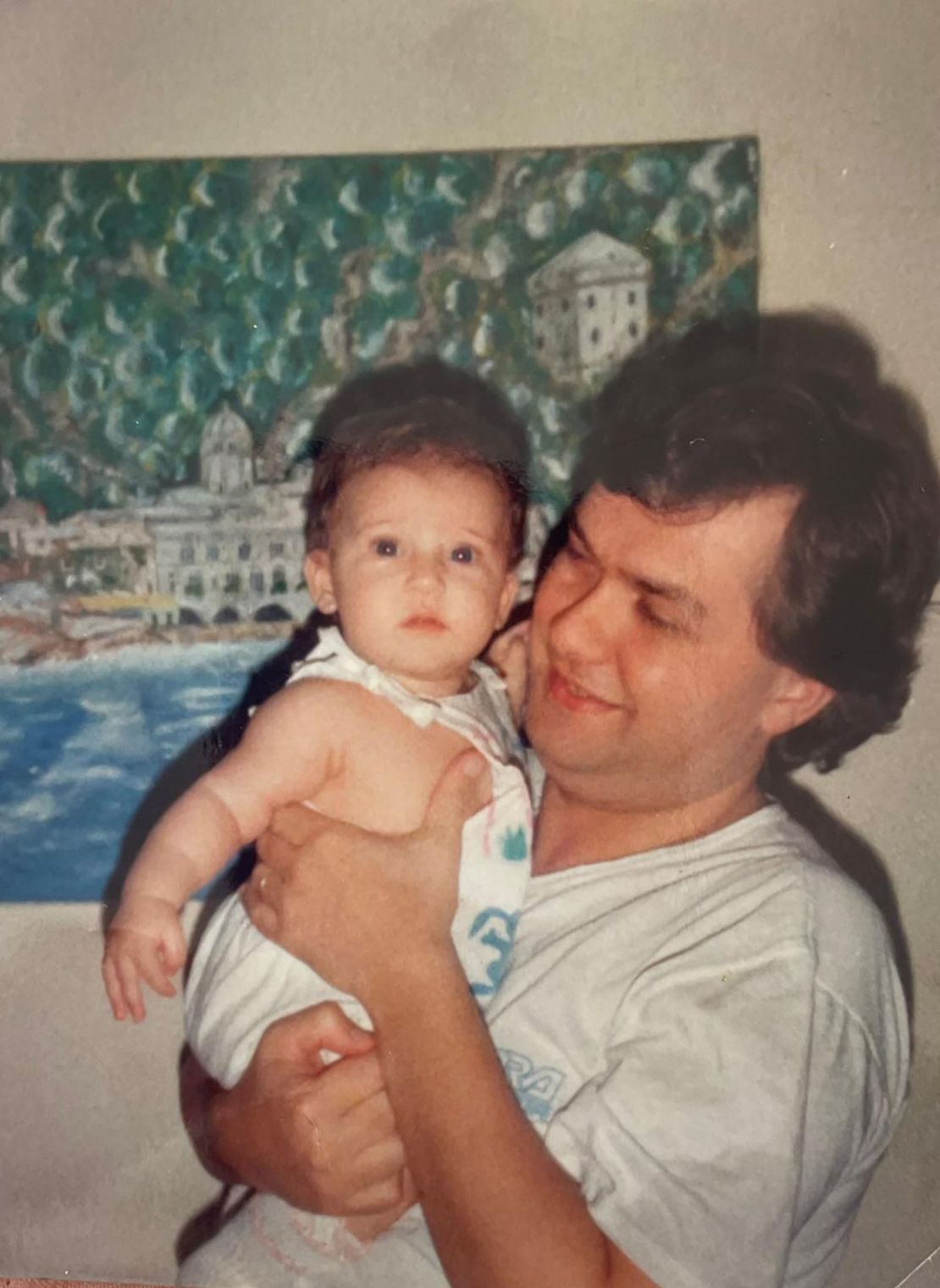 Angelo Capurro with his daughter Maria Eleonora in Buenos Aires, Argentina 1987. 